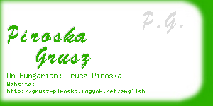 piroska grusz business card